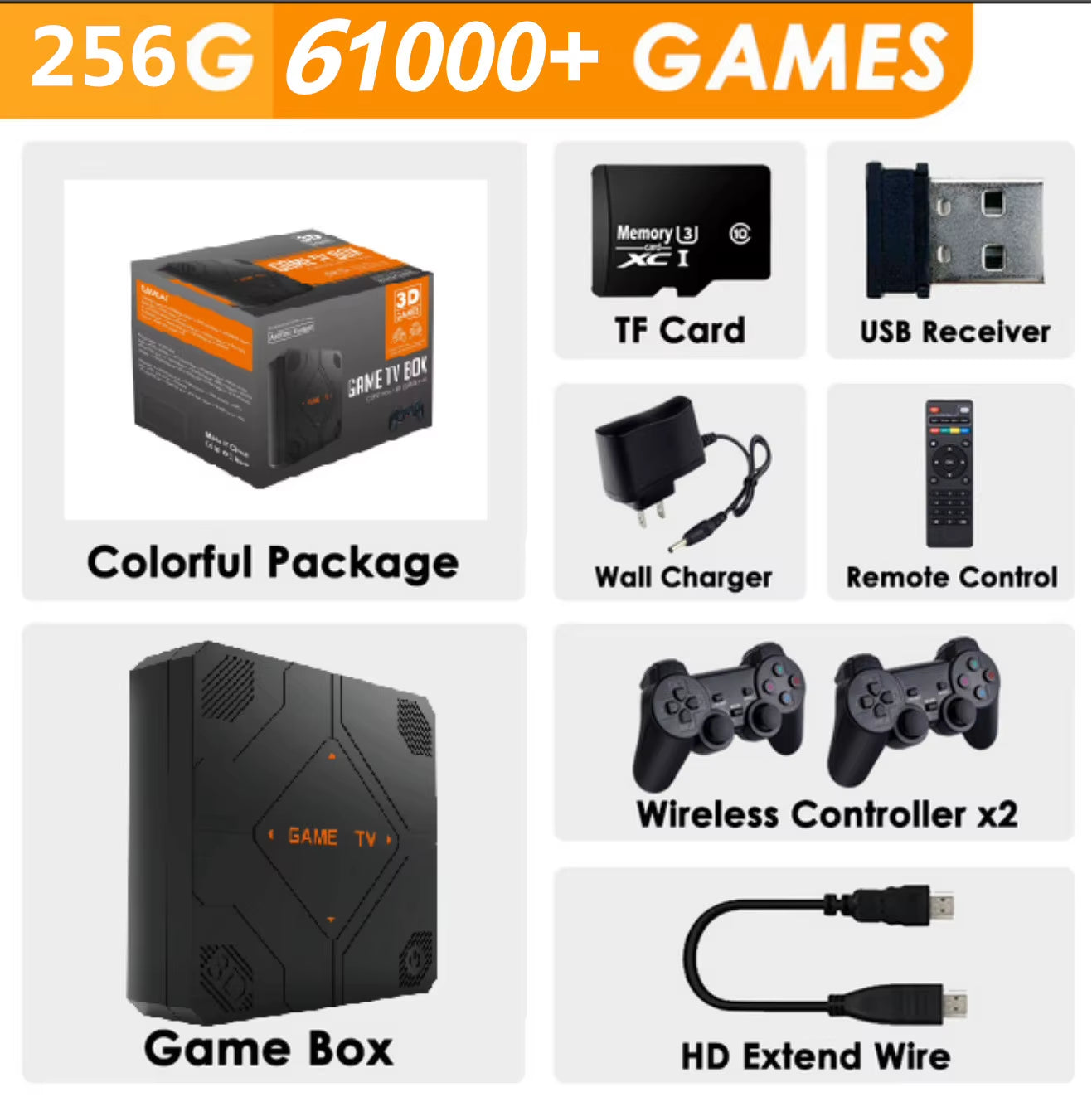 G12 PRO Retro Game Stick Box HDMI TV Game Console Dual System Open Source Arcade 3D Game Box for PSP/PS1 50000 Games