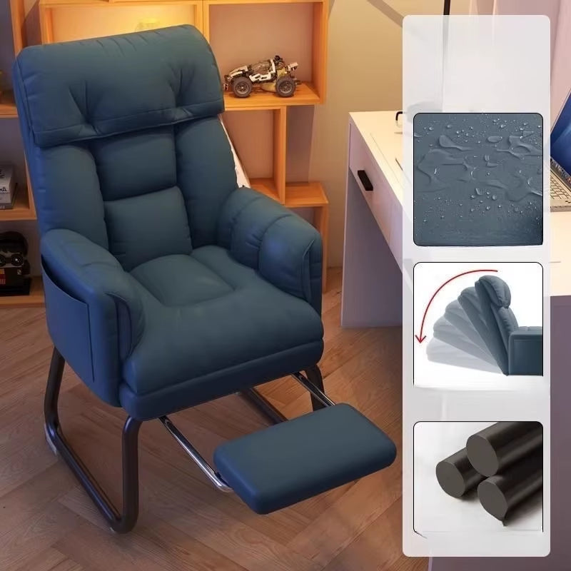 Home Multifunctional Office Computer Chair; Comfortable Seated Chair, Family Dormitory Arched Back Chair
