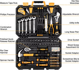 158-Piece General Household and Auto Repair Tool Set with Plastic Storage Toolbox