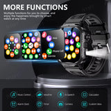 2025 New Military Smart Watch Men Outdoor Sports Fitness Tracker Health Monitoring 2.01Inch Bluetooth Calls Smartwatch