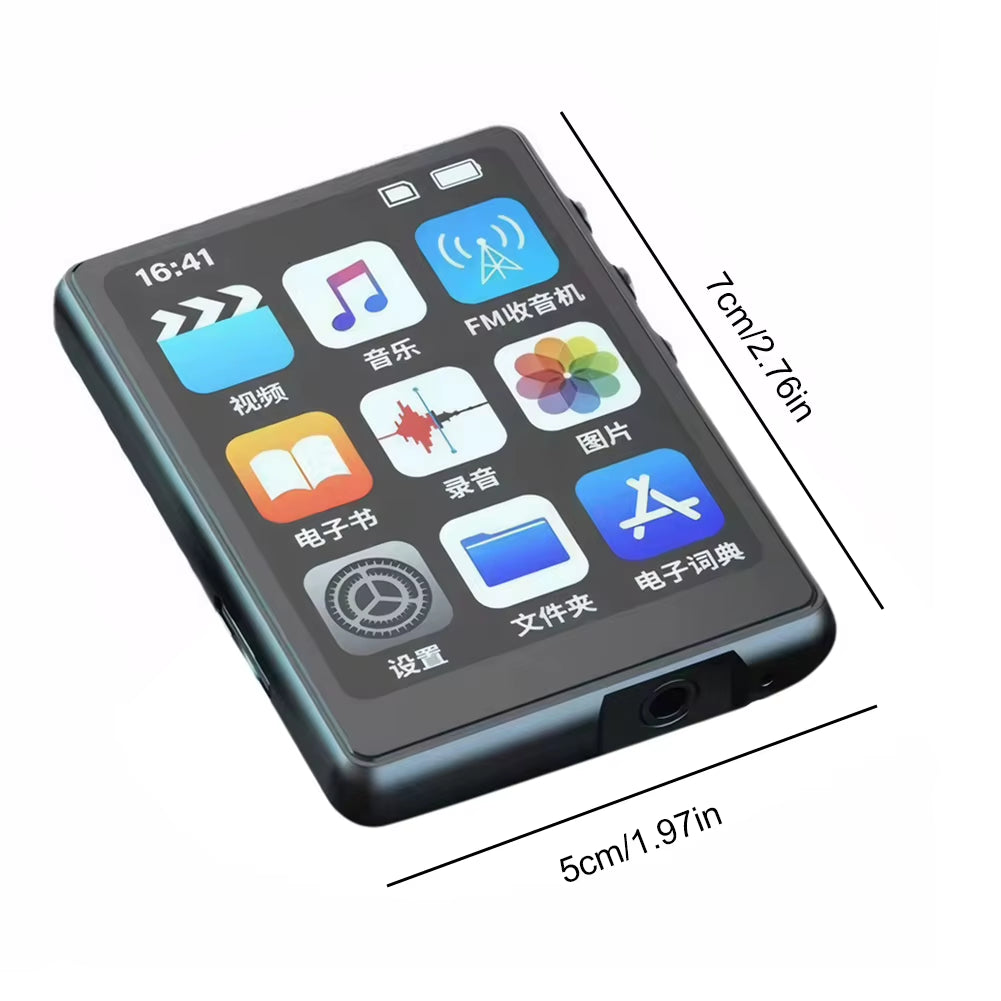 MP3 MP4 Player Lossless Music Player Full Touch Screen Bluetooth-Compatible Hifi MP4 Walkman Support FM Radio Recording E-Book