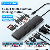 TC97 USB Hub USB 3.1 Dock Station USBC to Dual HDMI 4K 10Gpbs Type-C 100W Adapter VGA USBC 3.1 for Macbook Windows