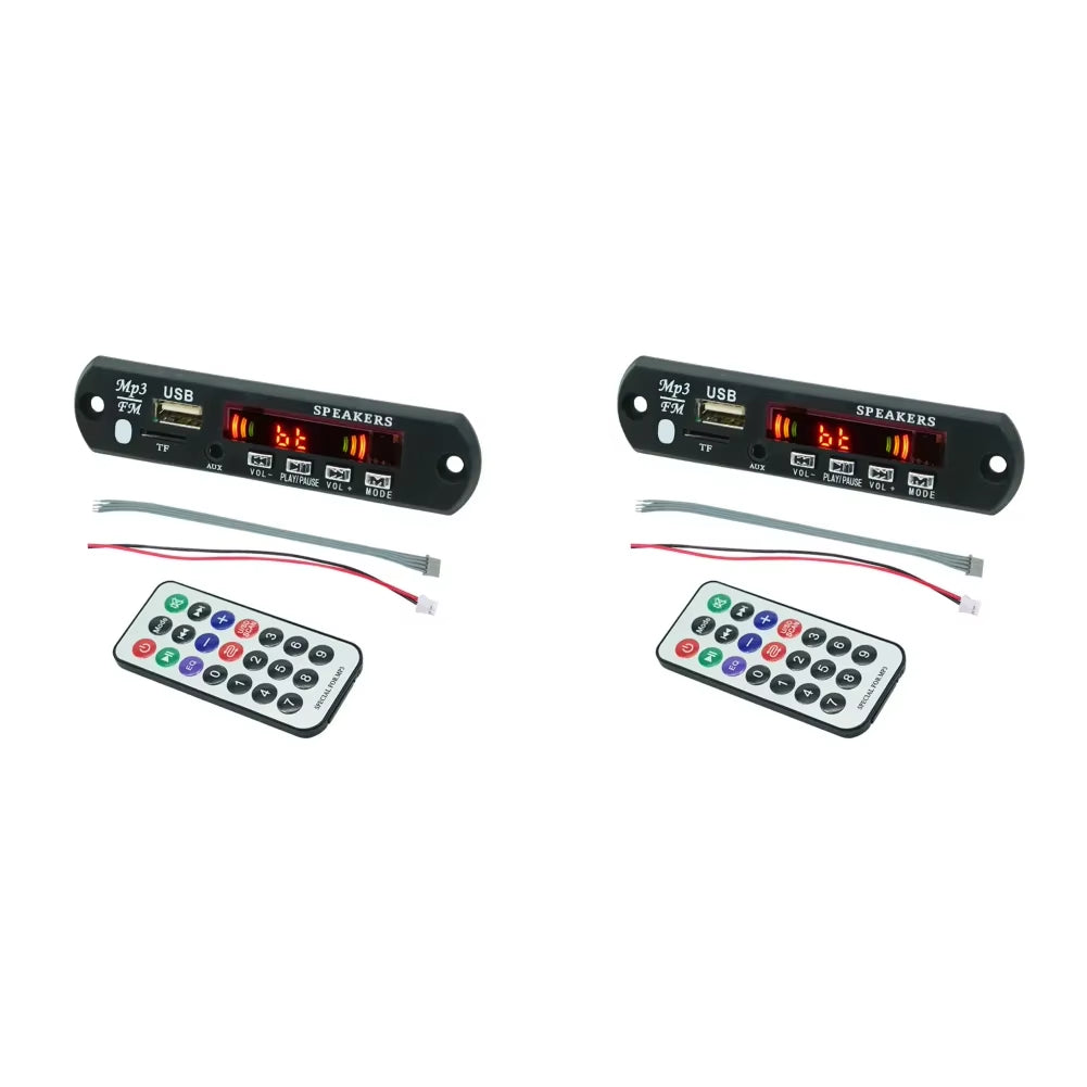 1-5PCS 5/12V MP3 Player Decoder Board USB TF FM Radio Bluetooth-Compatible 5.0 Wireless Music Player Module with Remote Control