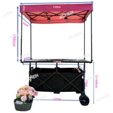 Hscamper Outdoor Stall with Table Board Stall Car Travel Portable Storage Cart Internet Celebrity Camper Stall Large