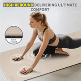 Foldable Yoga Mat Extra Thick & Large (74" X 31.5" X 0.32"), Double-Sided Non Slip & Lightweight Fitness Mat