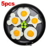 New Stainless Steel Fried Egg Mold Heart Pancake Maker Breakfast Baking Omelette Rings Cooking Tools Kitchen Accessories Gadget