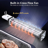 Electric Indoor Grill Griddle, Smokelgrill, Portable Korean BBQ with Turbo Smoke Extractor Technology, Non-Stick Removable