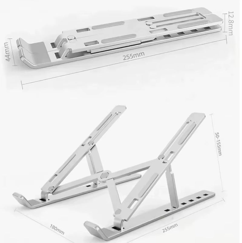 Aluminum Alloy Laptop Stand Adjustable Foldable Portable for Notebook Computer Bracket Lifting Cooling Holder Non-Slip