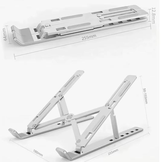Aluminum Alloy Laptop Stand Adjustable Foldable Portable for Notebook Computer Bracket Lifting Cooling Holder Non-Slip