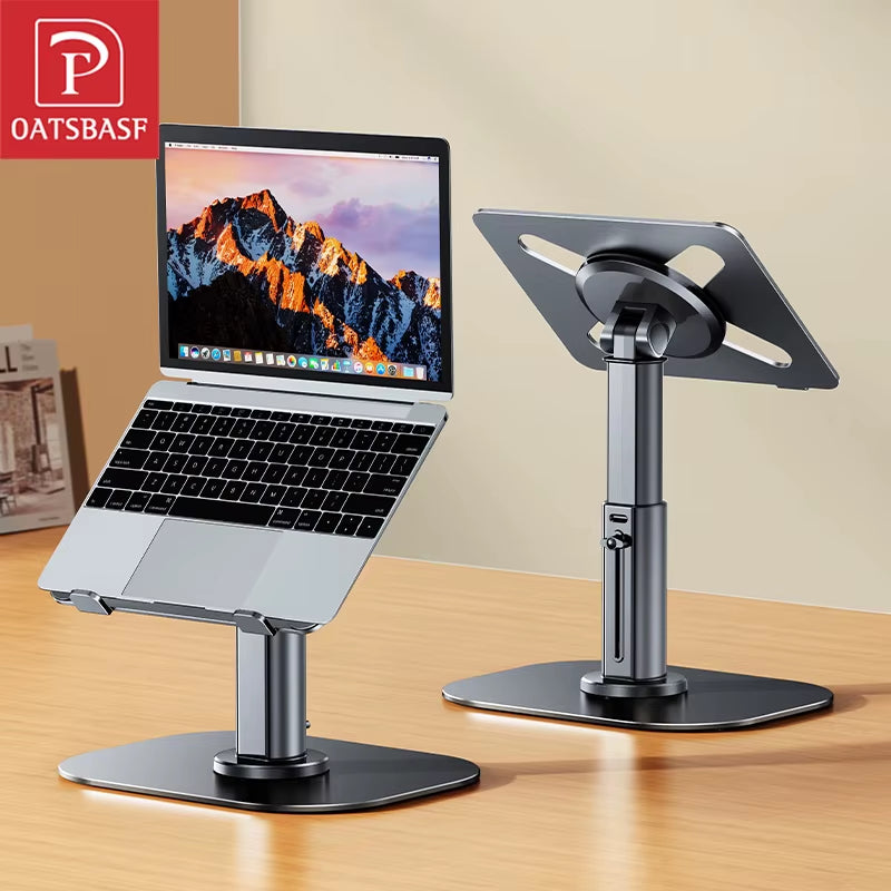 Metal Desktop Laptop Holder Riser Computer Stand Height Adjustable Portable Laptop Table Stand for 11-17.3" Device