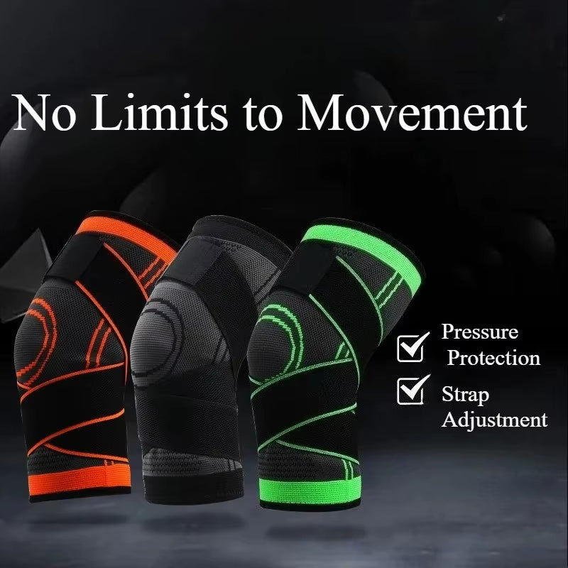 2Pcs Set Sports Fitness Running Hiking Basketball Knee Support Straps Warmth-Retaining Athletic Knee Braces with Support Straps