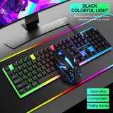 New Wired Keyboard and Mouse Set Usb Luminous Mechanical Keyboard and Mouse Set for PC Laptop Computer Game Office