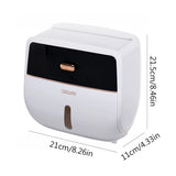 Portable Toilet Roll Paper Holder Plastic Waterproof Double Layer Paper Dispenser for Toilet Storage Box Bathroom Accessories