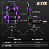 Computer Gaming Chairs for Adults, Ergonomic Computer Chair Office Desk Chair with Wheels, Adjustable Lumbar Support Big and Tal