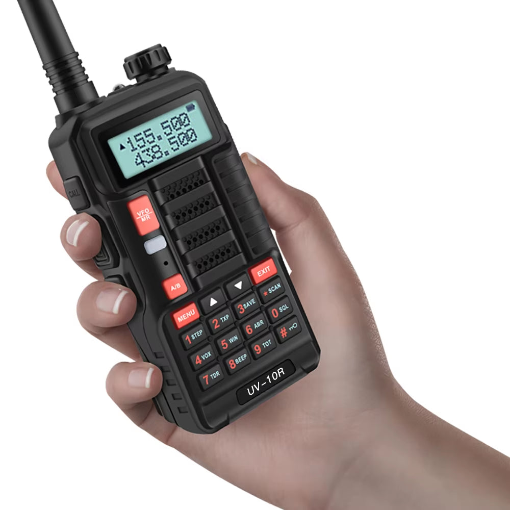 1PC  Uv 10R Professionele Walkie Talkies High Power Dual Band 2 Way Cb Ham Radio Hf Transceiver Vhf Uhf Bf UV-10R Nie