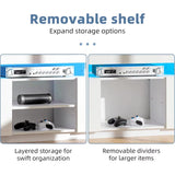 LED TV Stand for 55/50/43/40/32 Inch TV - Modern Entertainment Center with Power Outlets, Gaming Console Cabinet