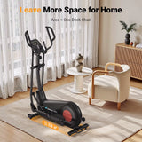 Elliptical Exercise Machine with 18.5IN Stride Hyper-Quiet Magnetic Drive System Elliptical Trainer 8 Resistance Levels