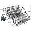 Kitchen Pull down Cabinet 3 Tier Spice Rack Organizer Metal Storage Shelf Stand
