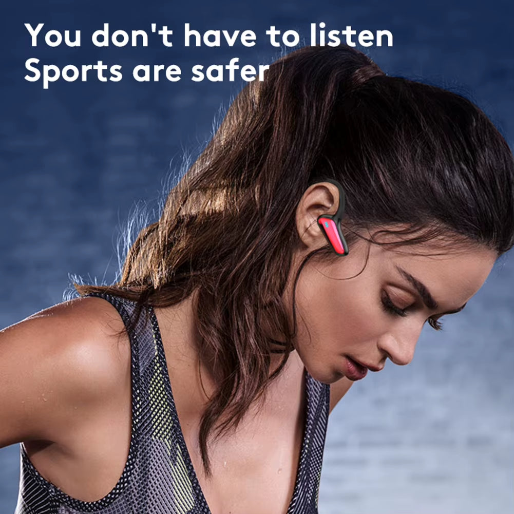 Earphone Shared Music Headset Phone BT5.2 Bone Conduction Headphones Wireless Earphones with Microphone for Sport Fitness