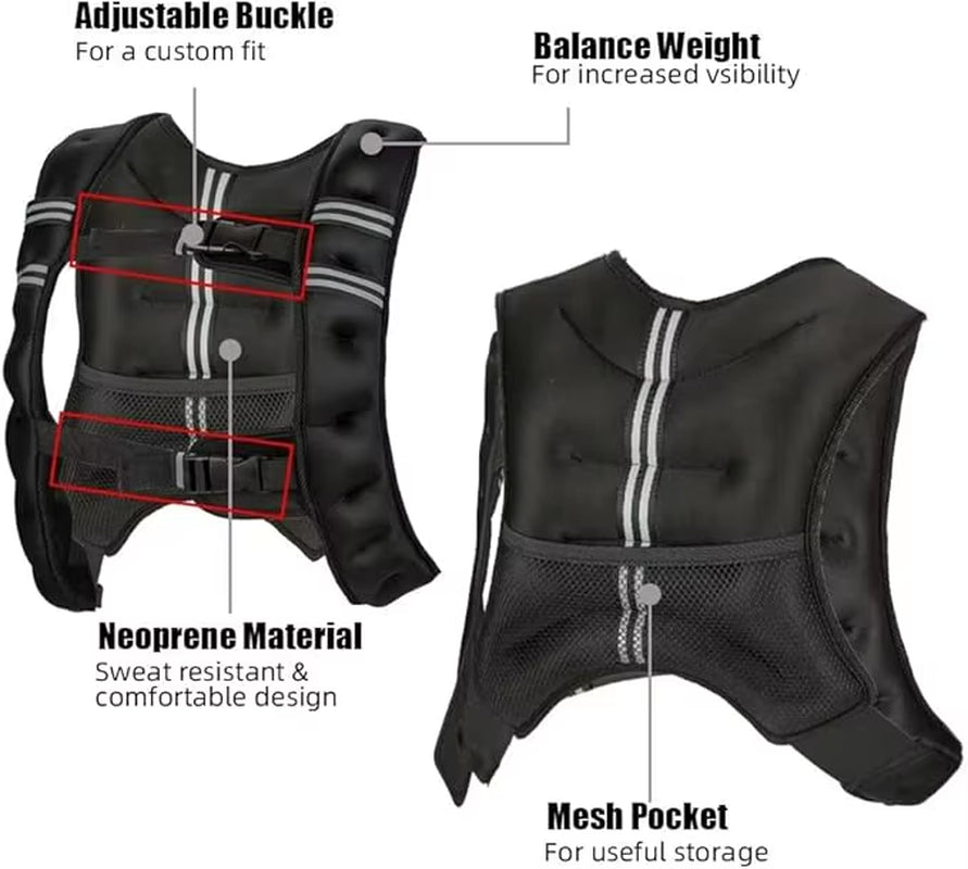 Weighted Vest for Men Women, 16 Lbs, Workout Equipment Strength Training Weight Vest for Training Workout,Jogging, Cardio, Walki