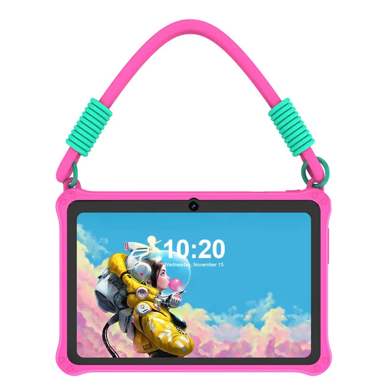 Kids Tablet 7 Inch Android 13 4GB (2+2 Virtual) RAM 32GB ROM Wifi Bluetooth Learning Software Installed with Lanyard Case
