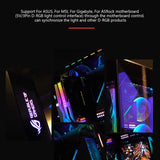 RGB Fan Hub ARGB Cable Splitter Hub Adapter for ASUS/MSI/GIGABYTE Motherboards