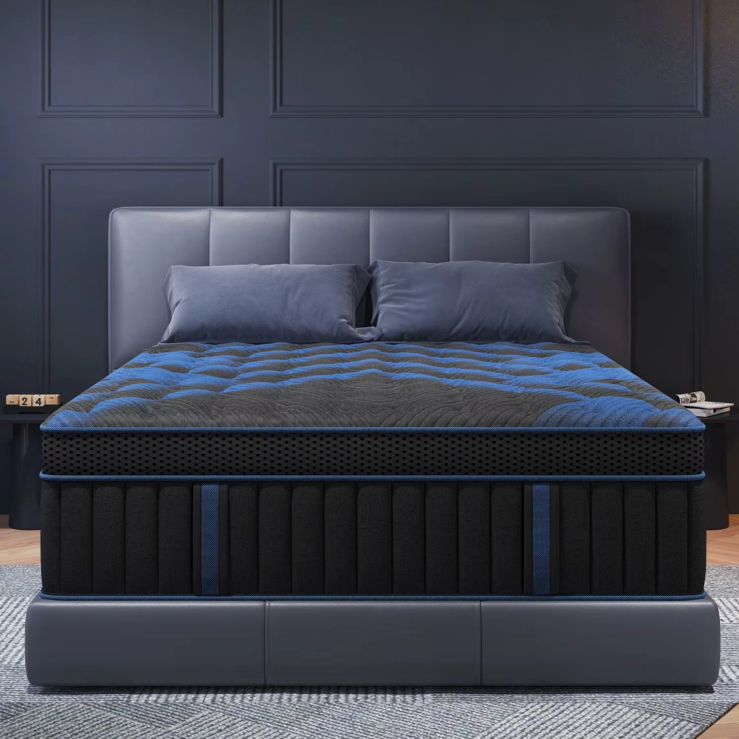 12"Gel Memory Foam Hybrid Pocket Spring Mattress Twin Full Queen King Bed Mattress in a Box, Medium Firm Motion Isolation