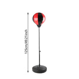 Free Standing Punching Bag Boxing Ball Training MMA Sports with Gloves and Mat Adjustable Height 125-145Cm for over 13 Years