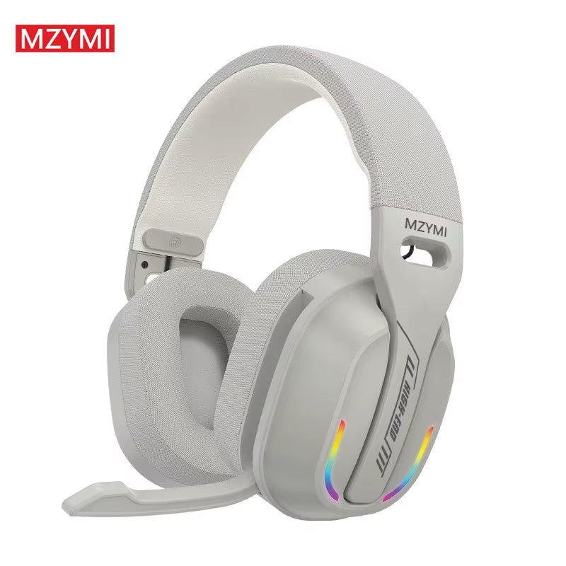 MZYMI Foldable over Ear Headset B500 RGB Wireless Gaming Earphone Low Latency Outdoor Sport Headphone Built-In Mic for PC