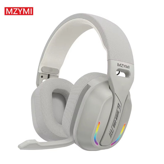 MZYMI Foldable over Ear Headset B500 RGB Wireless Gaming Earphone Low Latency Outdoor Sport Headphone Built-In Mic for PC