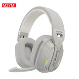 MZYMI Foldable over Ear Headset B500 RGB Wireless Gaming Earphone Low Latency Outdoor Sport Headphone Built-In Mic for PC