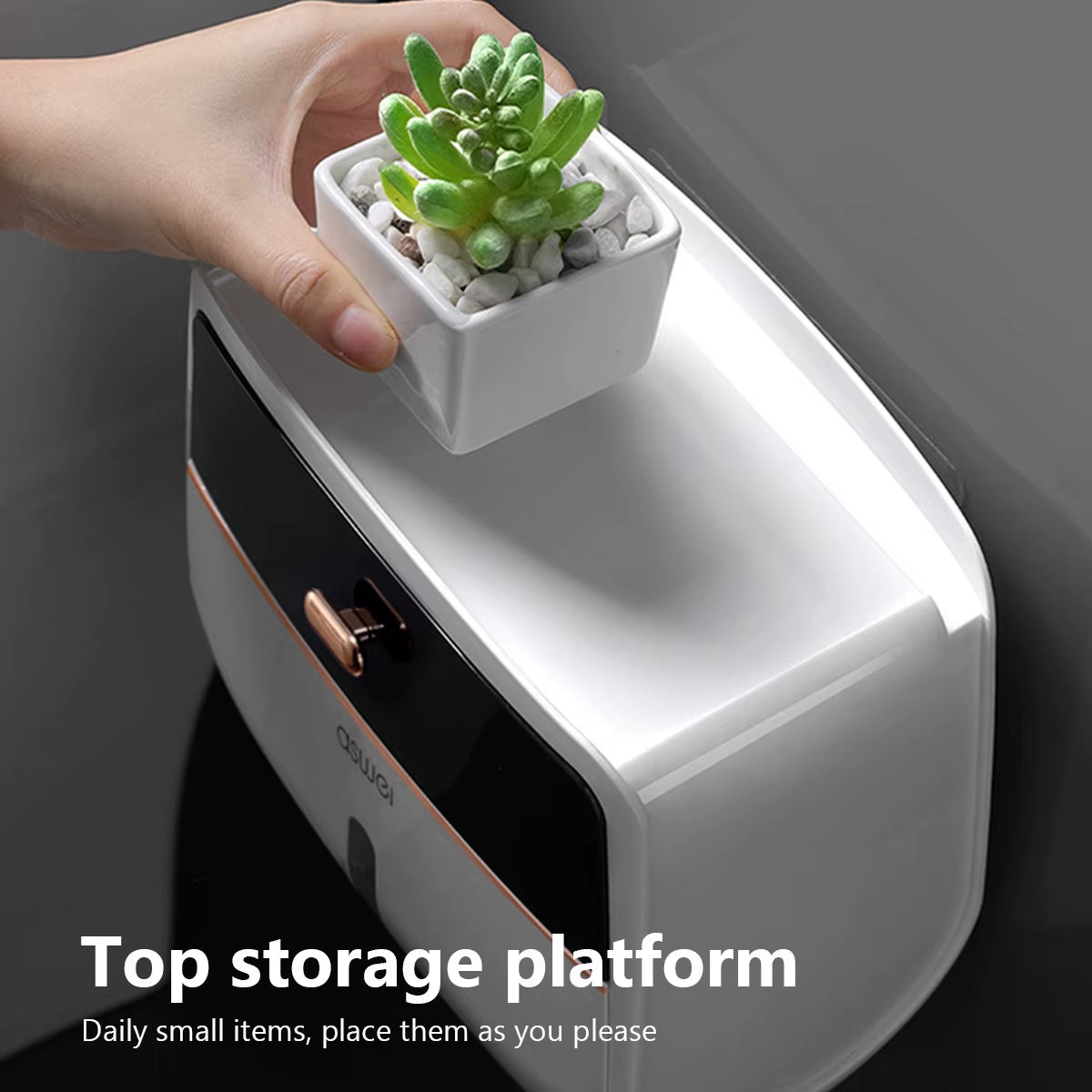 Portable Toilet Roll Paper Holder Plastic Waterproof Double Layer Paper Dispenser for Toilet Storage Box Bathroom Accessories