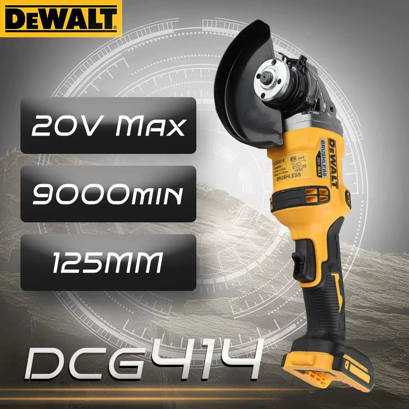 DCG414 18V Max XR Brushless 125mm Angle Grinder - 8800 RPM for Metal, Wood, and Pipe Cutting & Polishing