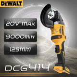 DCG414 18V Max XR Brushless 125mm Angle Grinder - 8800 RPM for Metal, Wood, and Pipe Cutting & Polishing