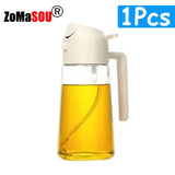 1-4Pc 2-In-1 Sprayer Pourer Oil Empty Bottle Plastic Oil Container Dispenser Vaporizer Kitchen Barbecue Camping Cooking Utensils