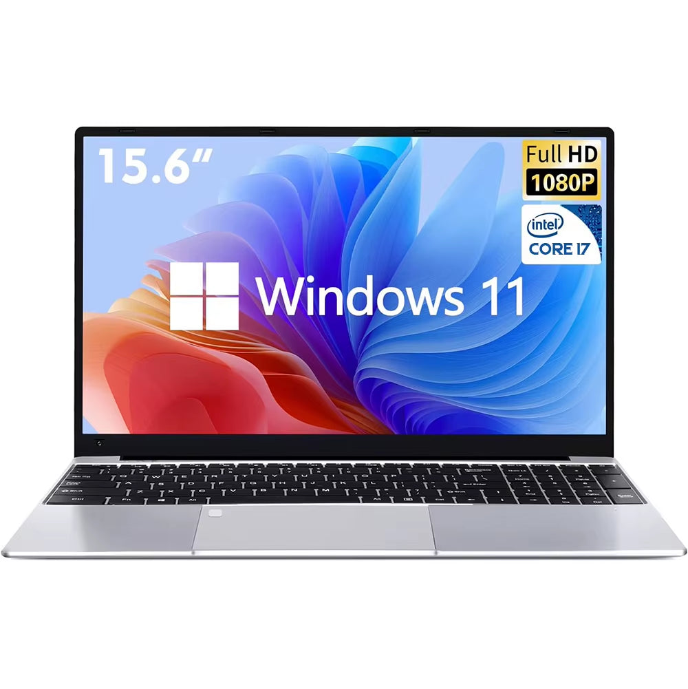 15.6"  Core I7 8500Y Laptop Computer PC 16GB DDR4 1TB SSD I7 Laptops Windows 11 Pro Office Fingerprint Unlock Notebook PC