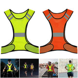High Visibility Running Vest Breathable Night Work Safety Vest Lightweight Adjustable for Men Women Outdoor Night Riding
