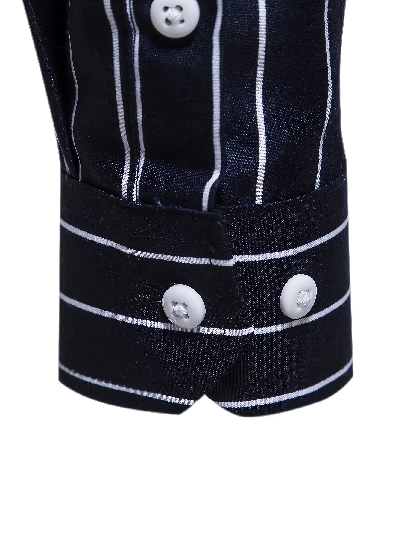 New Men'S Casual Shirt Fashion Striped Long Sleeve Male Business Dress Shirt