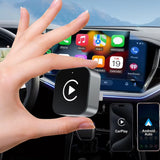2 in 1 Wireless Carplay Android Auto Adapter Carplay AI Box Auto Connect Wireless Carplay Adapter for Factory Wired Carplay Cars