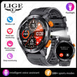 Sports Smart Watch Men LED Flashlight IP68 Waterproof Bluetooth Call Health Watches Voice Assistant Military Smartwatch Men