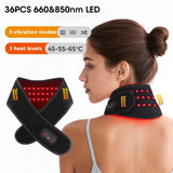 Electric Heating Ankle Massager 40PCS 660Nm LED Vibration Massage Red Light Ankle Brace Wrist Guard Left/Right Foot Hand Protect