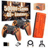 U36 Retro Game Stick 4K Video Game Console 50000+ Games,40+ Emulators, 2 Wireless Controllers,S905X4 Quad Plug and Play TV Game