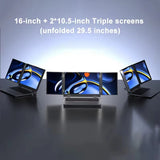GLF-3P Triple Screen Gaming Laptop 16+10.5+10.5‘’ Touchpad  Core I7 Computer 1260P 64GB RAM 2TB Fingerprint+Face Laptops
