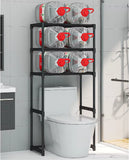 Over the Toilet Storage Cabinet, 3-Tier Metal Bathroom Organizer Shelf, Stable Freestanding above Toilet Shelf for Laundry