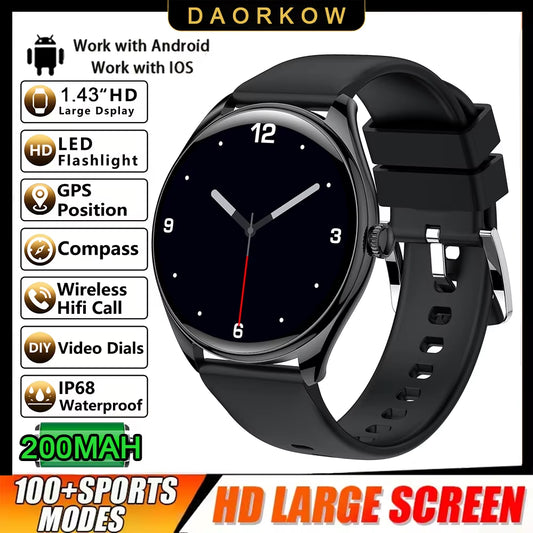 2025 New 1.43-Inch AMOLED 466*466 Screen Men and Women Bluetooth Call Sports Fitness Ultra-Thin Waterproof Smart Watch