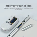 Wireless Keyboard Mouse Kit Slim Wireless Key Mouse Combo Portable Beautiful Power Saving Silent Button LED Indicator for Home