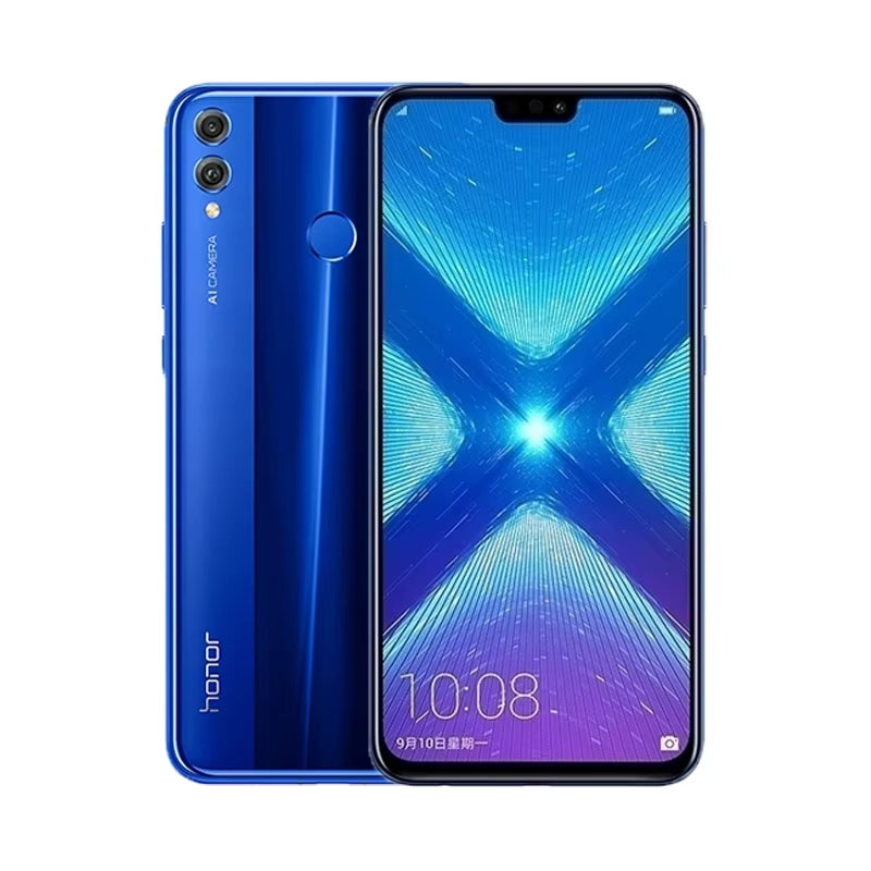 8X Smartphone with Global Firmware, Haisi Kirin 710 CPU, 6.5-Inch Display, 3750mAh Battery, 20MP Rear Camera, Dual SIM - Pre-Owned