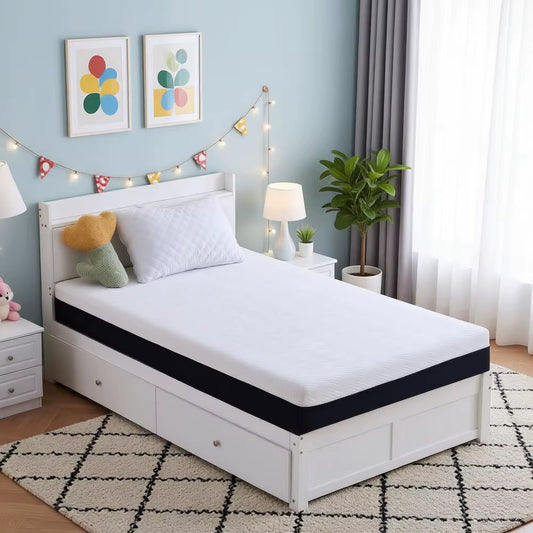 6 Inch Gel Memory Foam Mattress, Medium Firm or Cool Sleep, Pure Relief, Easy Replacement, Certified Twin Size Mattress in a Box