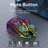 2.4G Bluetooth Wireless Mouse Rechargeable 7 Colors RGB LED Backlit Gaming Mouse Ergonomic Mice for Gamer Computer Laptop Ipad