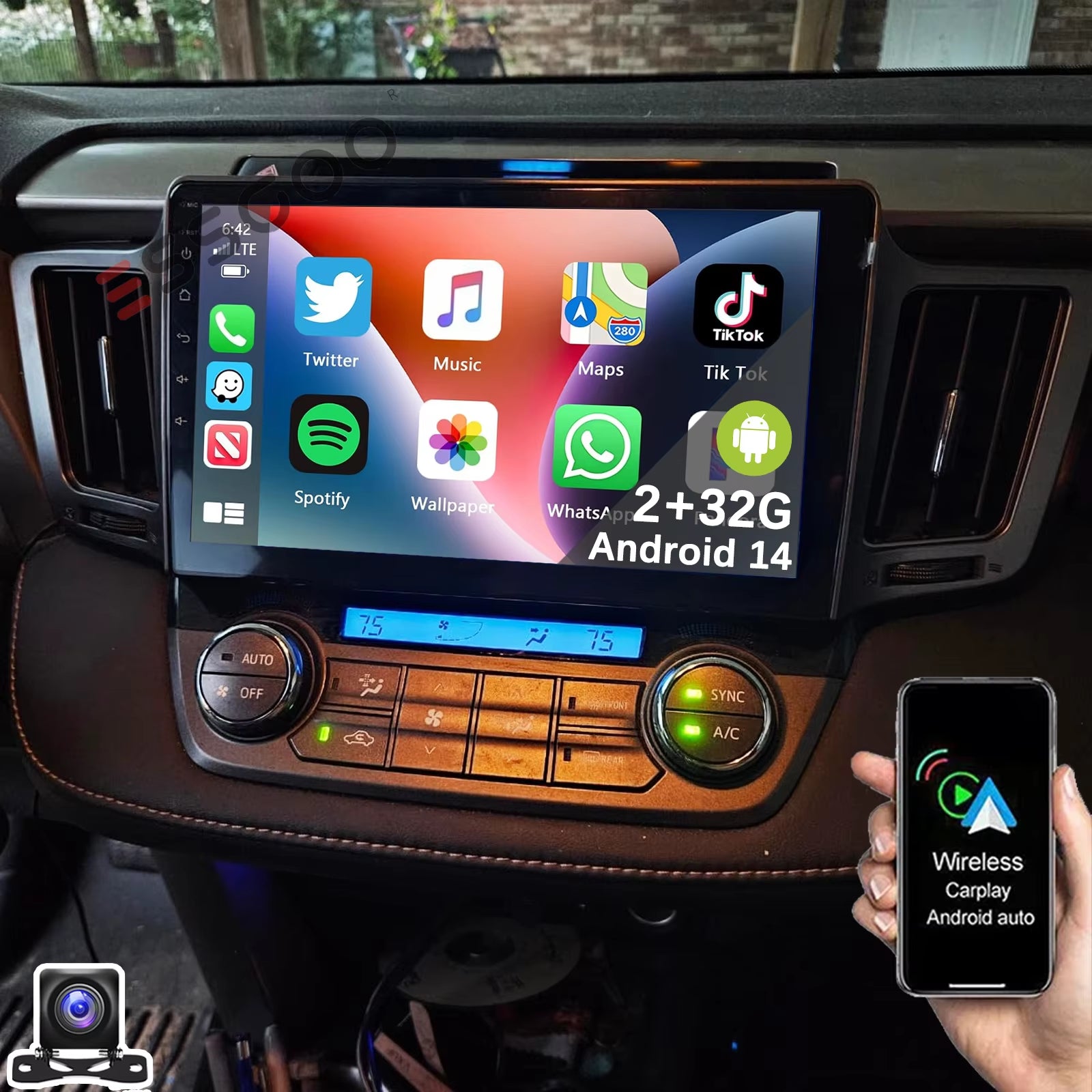 10.1" 2Din Android for Toyota RAV4 4 XA40 5 XA50 2012 - 2018 Car Radio Carplay Multimedia Video Player Navigation Stereo GPS JBL